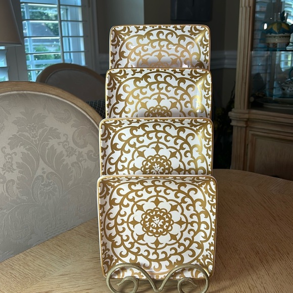 Casbah Gold Appetizer Plate by 222 Fifth (4) - Picture 1 of 8